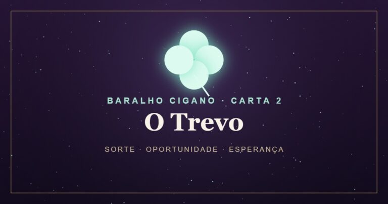 Ilustração da carta O Trevo do Baralho Cigano