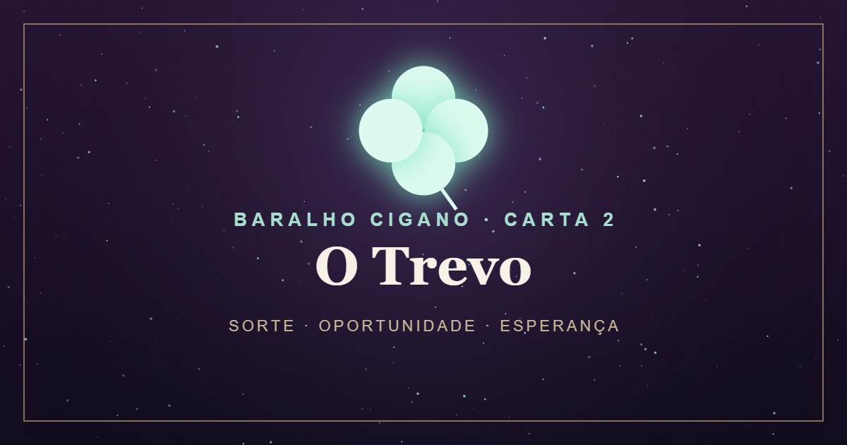 Ilustração da carta O Trevo do Baralho Cigano