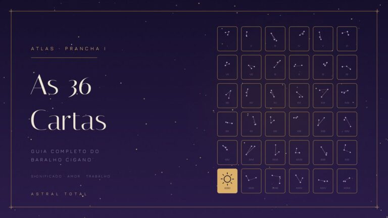 Prancha ilustrada: guia completo das 36 cartas do baralho cigano