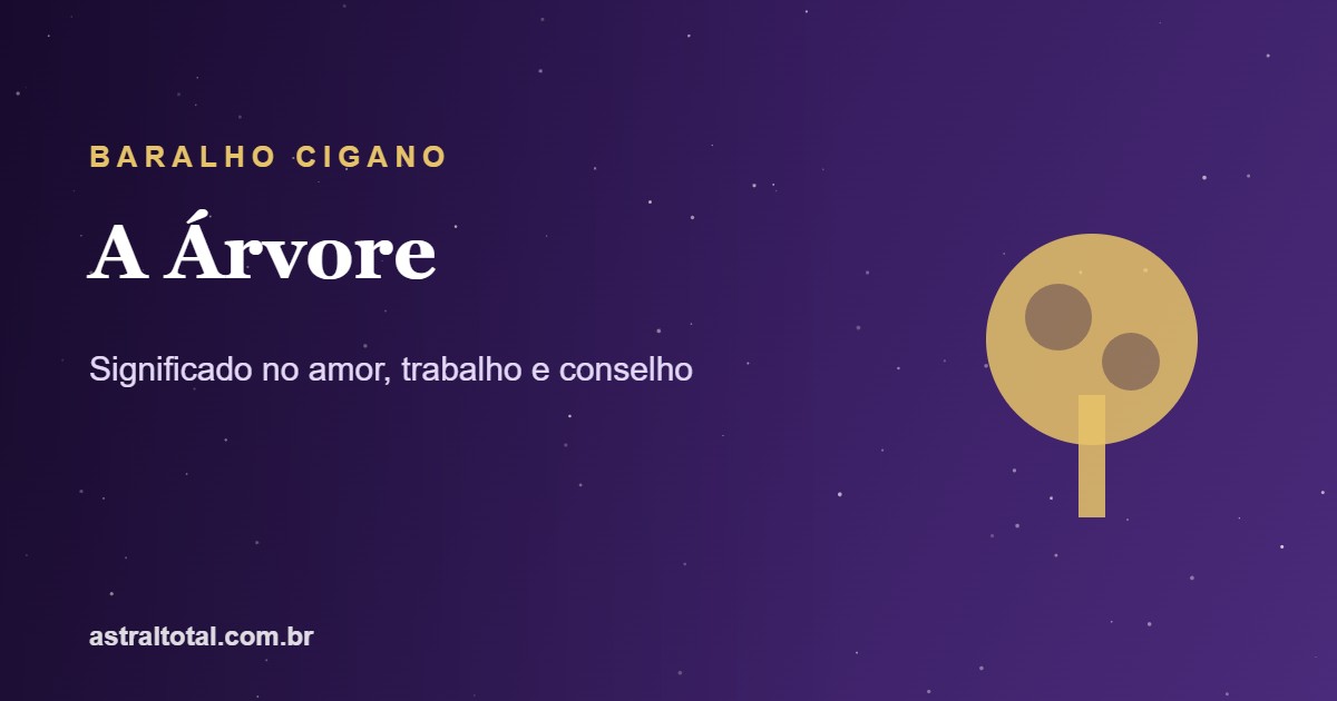 Ilustração da carta A Árvore do Baralho Cigano