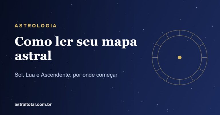 Ilustração de mapa astral e roda do zodíaco