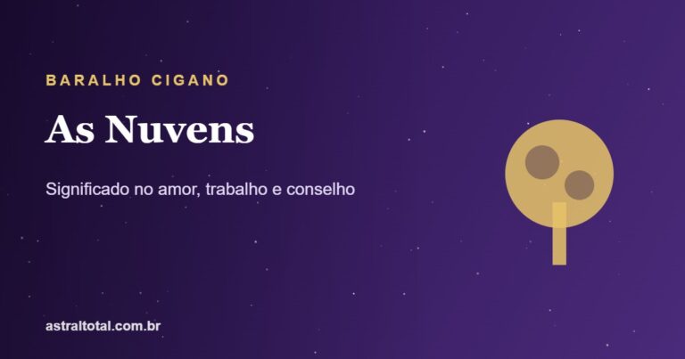Ilustração da carta As Nuvens do Baralho Cigano