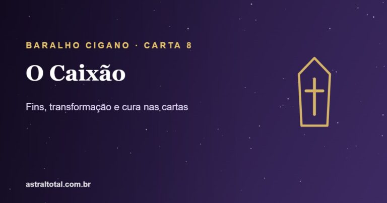 Ilustração da carta O Caixão do Baralho Cigano