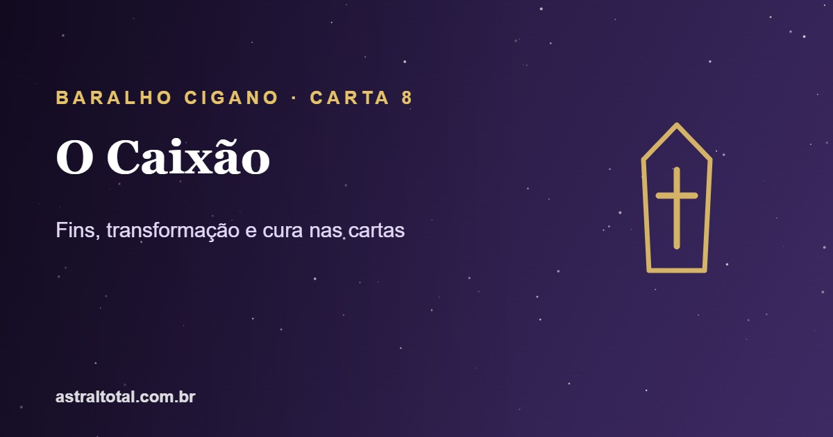 Ilustração da carta O Caixão do Baralho Cigano