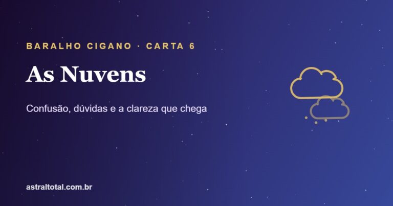 Ilustração da carta As Nuvens do Baralho Cigano