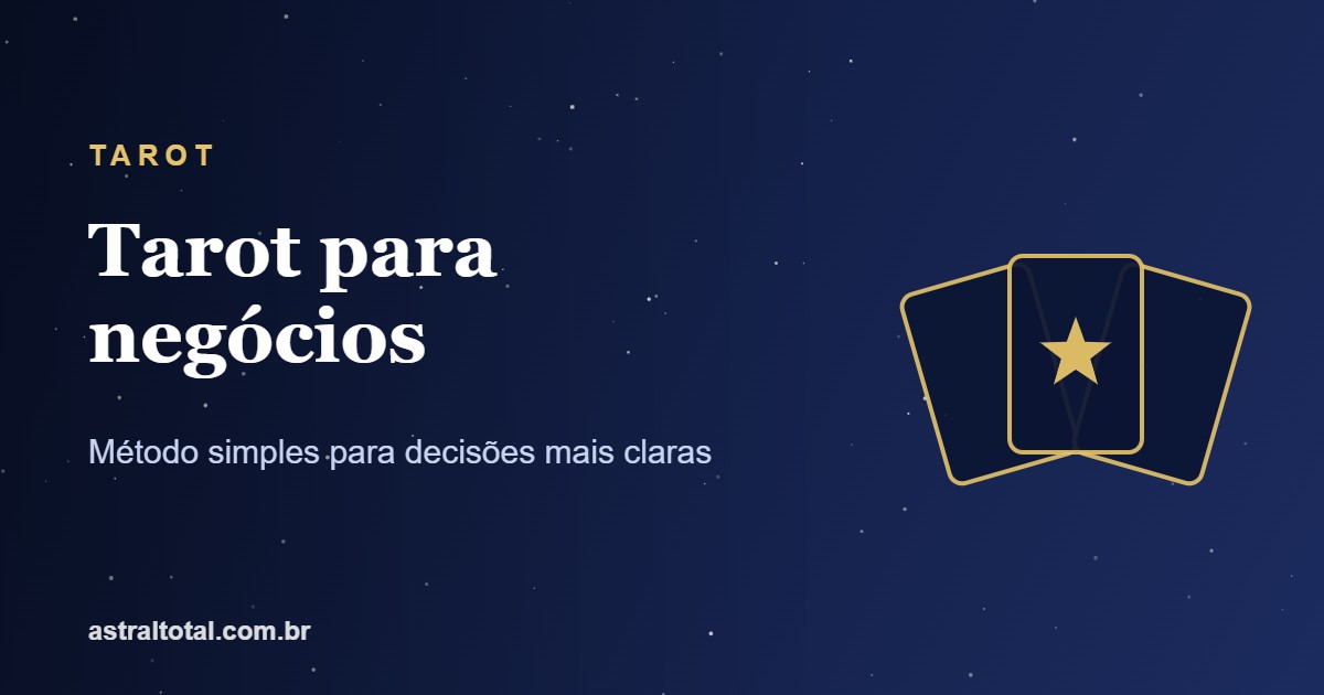 Ilustração sobre Tarot para decisões de negócio